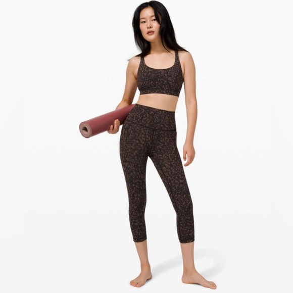 Lululemon Energy Bra Medium Support Wild Thing Camo Brown Earth Multi 6 S - Picture 4 of 10